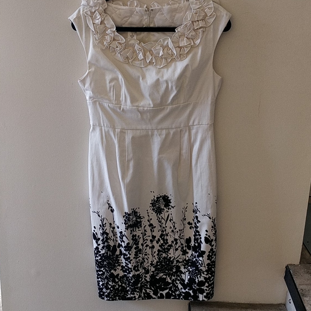 Black and white dress with floral detail
